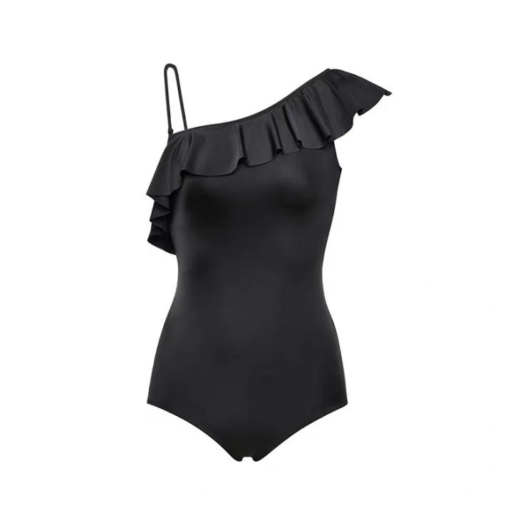 Trendy Women Ruffled One Shoulder Bathingsuit